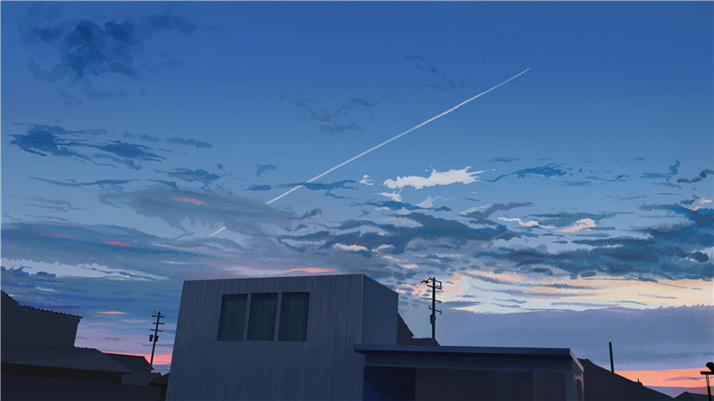 日本画师banishment动漫唯美意境场景风景天空原画壁纸 图片素材-ACG图包网