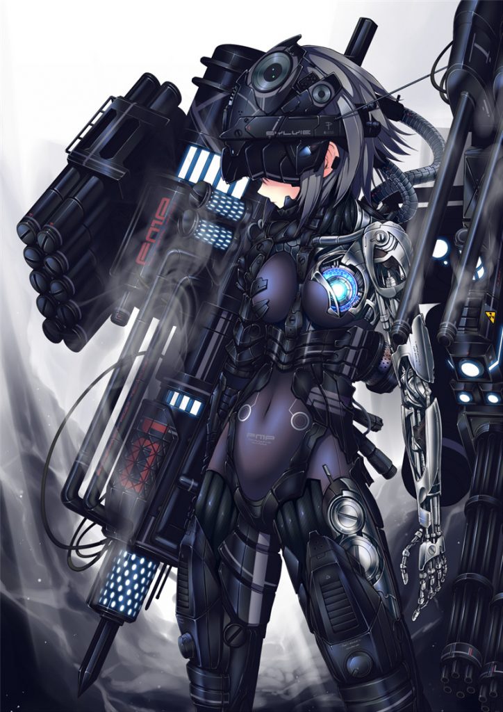 二次元机甲少女壁纸图包原画插画素材p站同人图合集