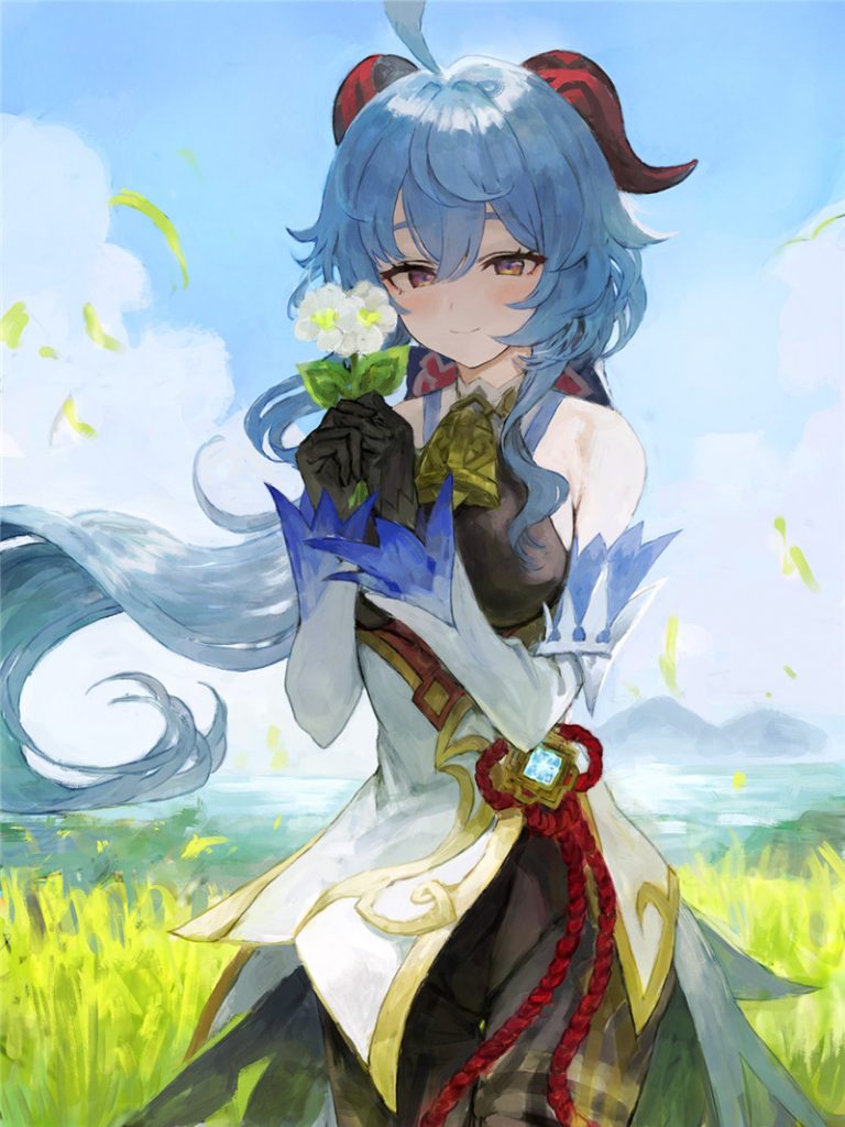 原神角色甘雨p站pixiv同人图集原画插画壁纸