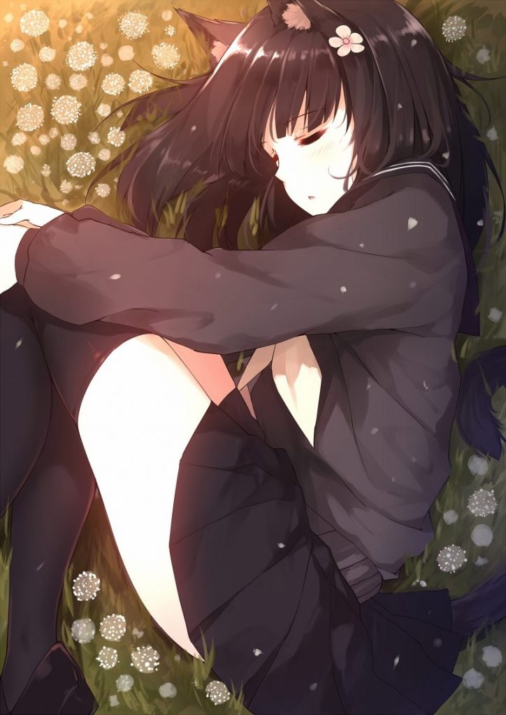 少女睡颜壁纸图包原画插画素材P站同人图合集动漫图