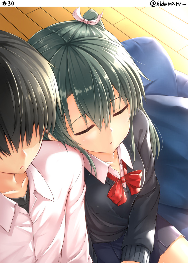 少女睡颜壁纸图包原画插画素材P站同人图合集动漫图