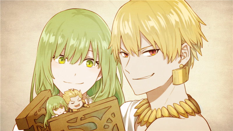 fate金闪闪吉尔伽美什壁纸图包原画插画素材P站同人图合集