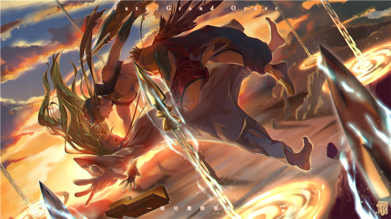 fate金闪闪吉尔伽美什壁纸图包原画插画素材P站同人图合集