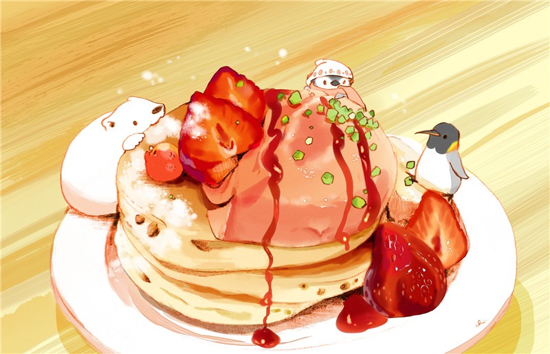 日系插画各类蛋糕甜点绘画参考样例