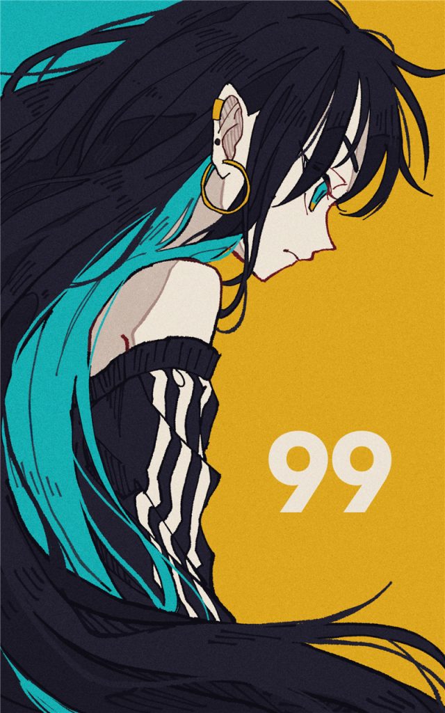 P站画师九十九円作品图包合集 简约画风原画插画 pid40606339