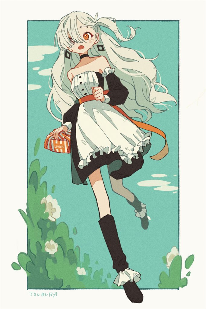 P站画师九十九円作品图包合集 简约画风原画插画 pid40606339