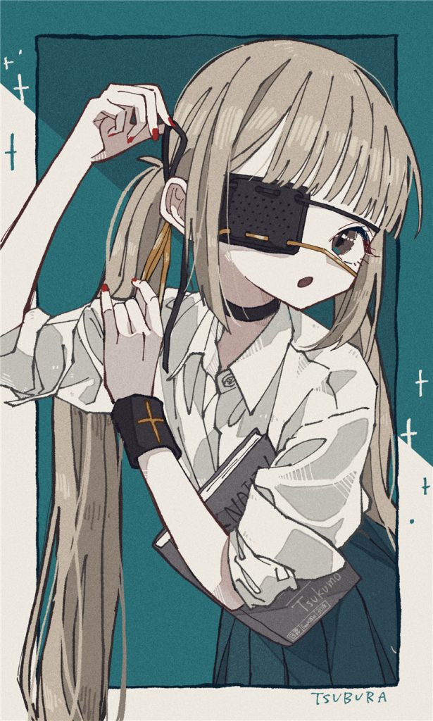 P站画师九十九円作品图包合集 简约画风原画插画 pid40606339