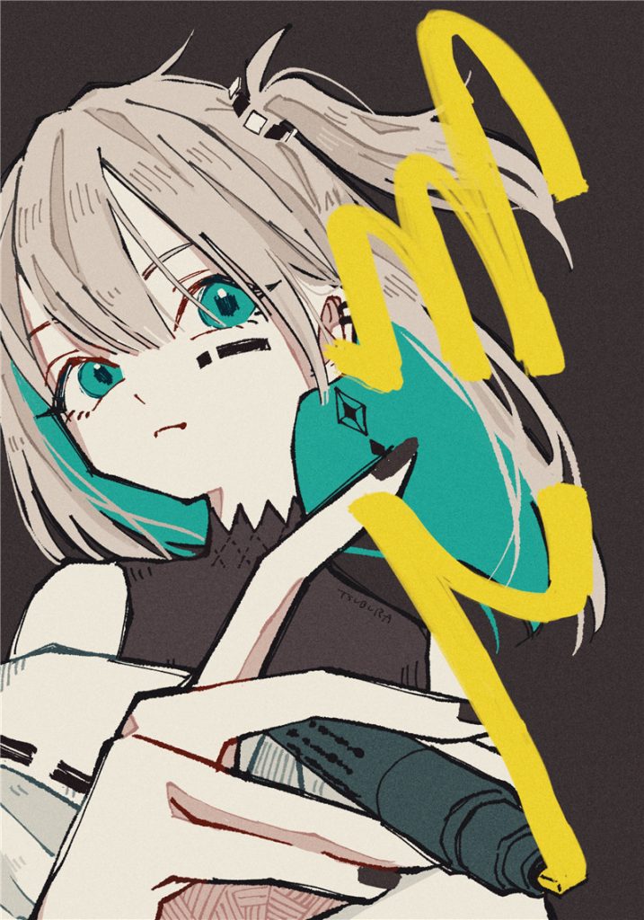 P站画师九十九円作品图包合集 简约画风原画插画 pid40606339