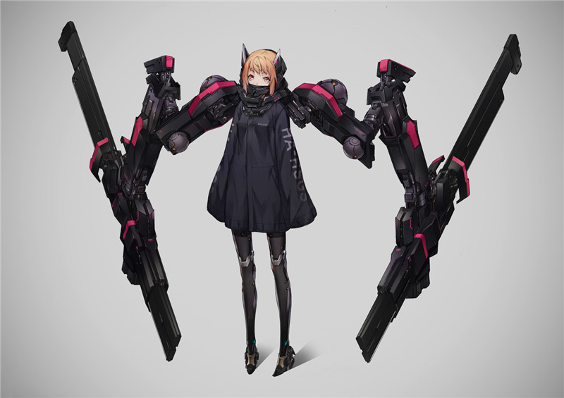 二次元机甲少女壁纸图包原画插画素材P站同人图合集