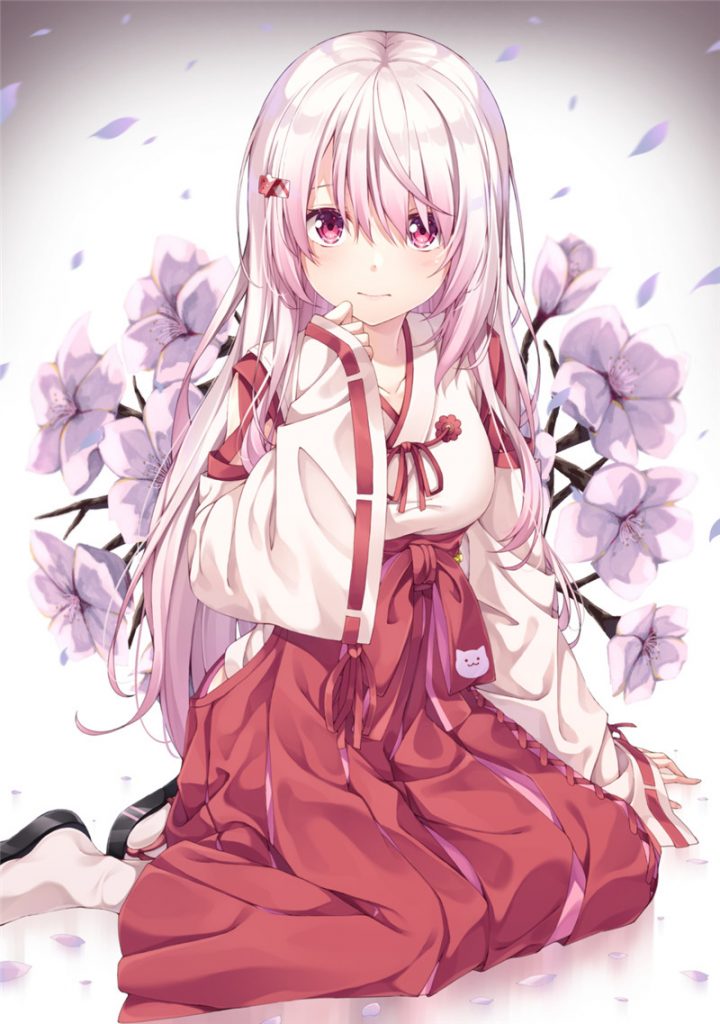 动漫二次元巫女服少女壁纸图包原画插画素材P站同人图合集