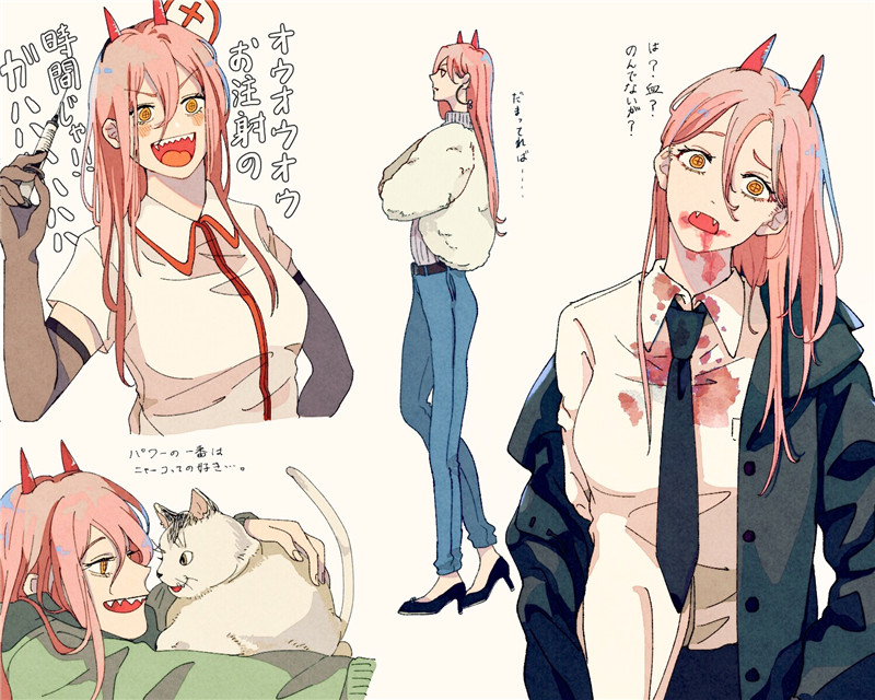 动漫电锯人壁纸图包原画插画素材P站同人图合集