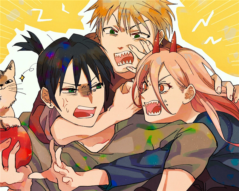 动漫电锯人壁纸图包原画插画素材P站同人图合集