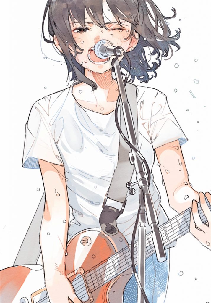 P站画师あすぱら插画原画作品合集 干净冷色青春日常少女 pid14320305