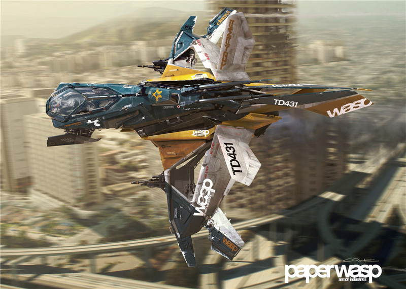 美国设计师Colie Wertz各类机器人机甲飞行器原画设计