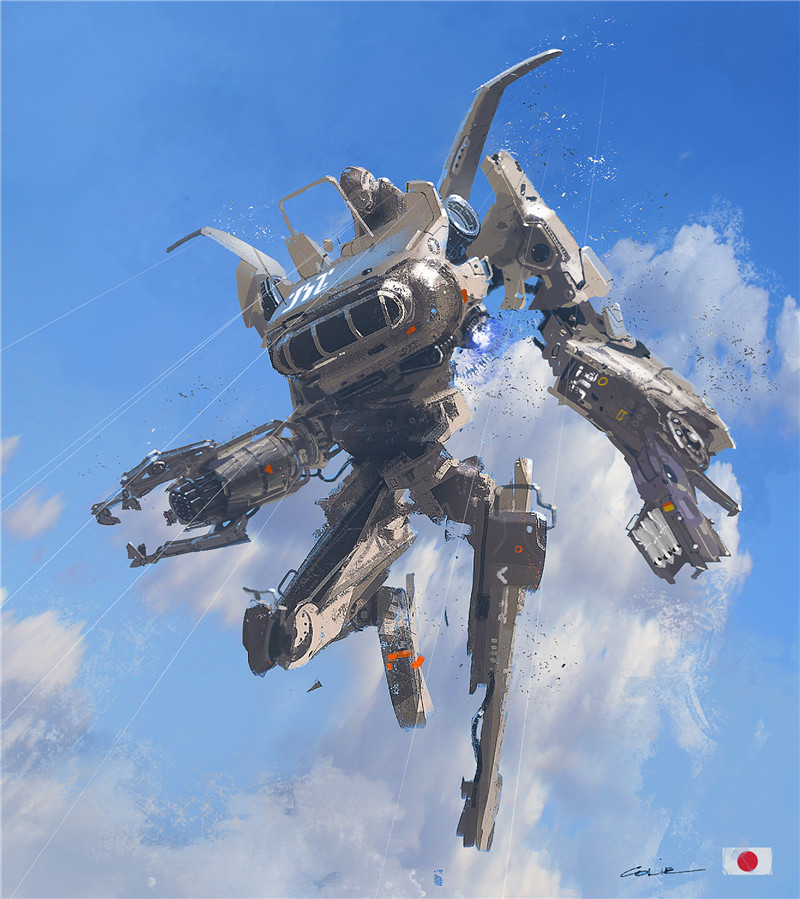 美国设计师Colie Wertz各类机器人机甲飞行器原画设计