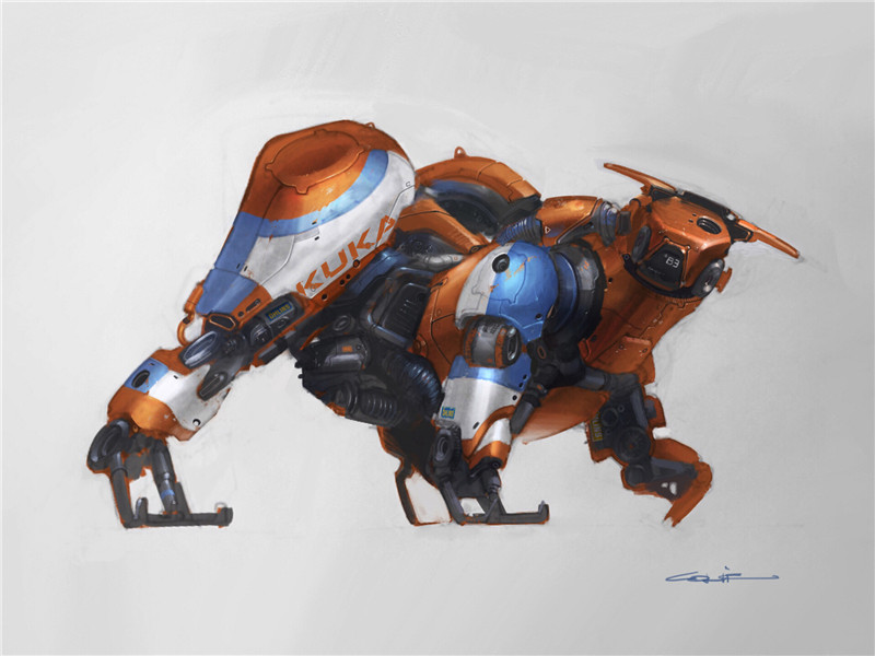 美国设计师Colie Wertz各类机器人机甲飞行器原画设计