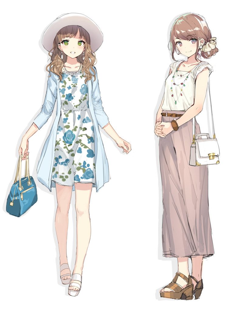 动漫二次元插画拖鞋凉鞋少女壁纸图包原画插画素材P站同人图合集