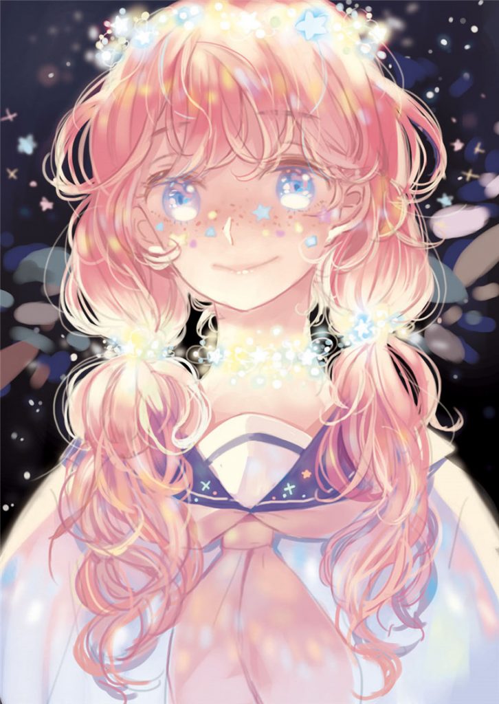 雀斑少女萌属性主题插画原画CG高清壁纸日系画集图片素材