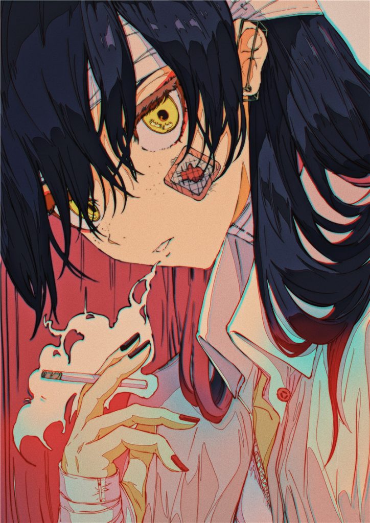 雀斑少女萌属性主题插画原画CG高清壁纸日系画集图片素材