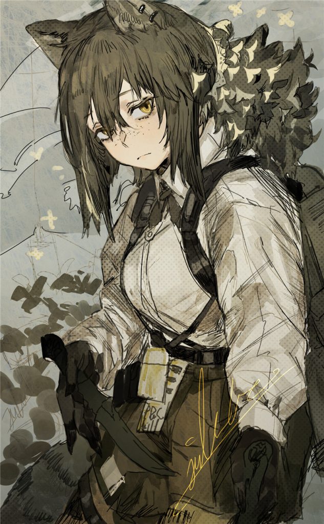 雀斑少女萌属性主题插画原画CG高清壁纸日系画集图片素材