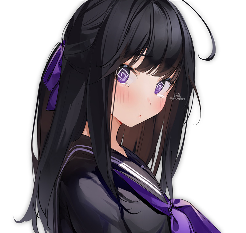 动漫二次元画集圈圈眼少女插画原画手机电脑壁纸图片素材美术资料