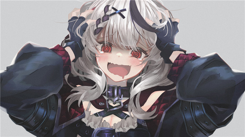 动漫二次元画集圈圈眼少女插画原画手机电脑壁纸图片素材美术资料