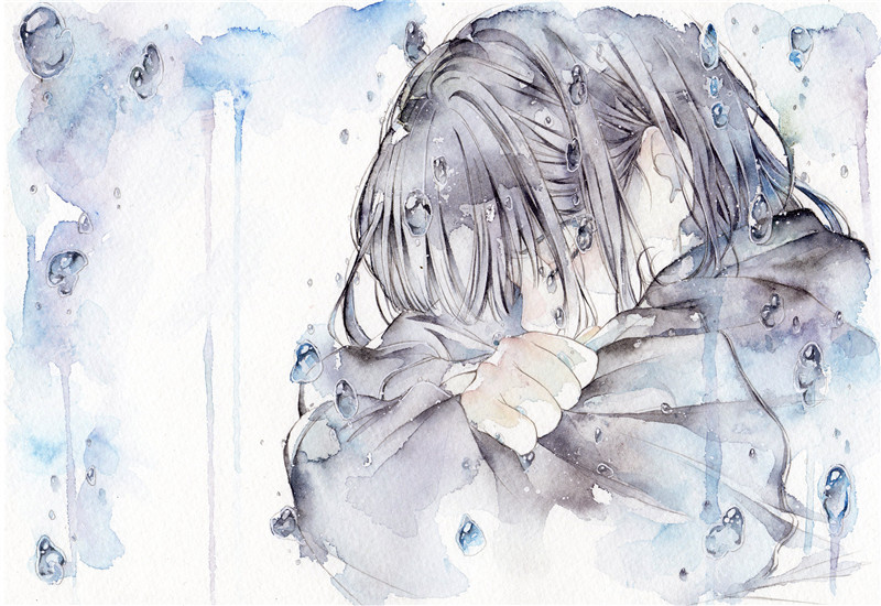 透明水彩插画人物画物品图片日系动漫素材美术绘画临摹参考资料