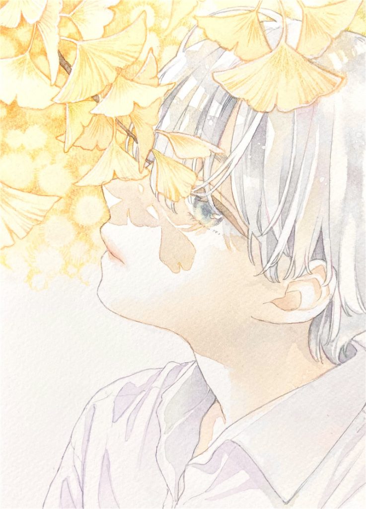 透明水彩插画人物画物品图片日系动漫素材美术绘画临摹参考资料