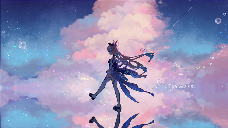 原神珊瑚宫心海图集高清壁纸原画插画游戏二创图片素材美术资料