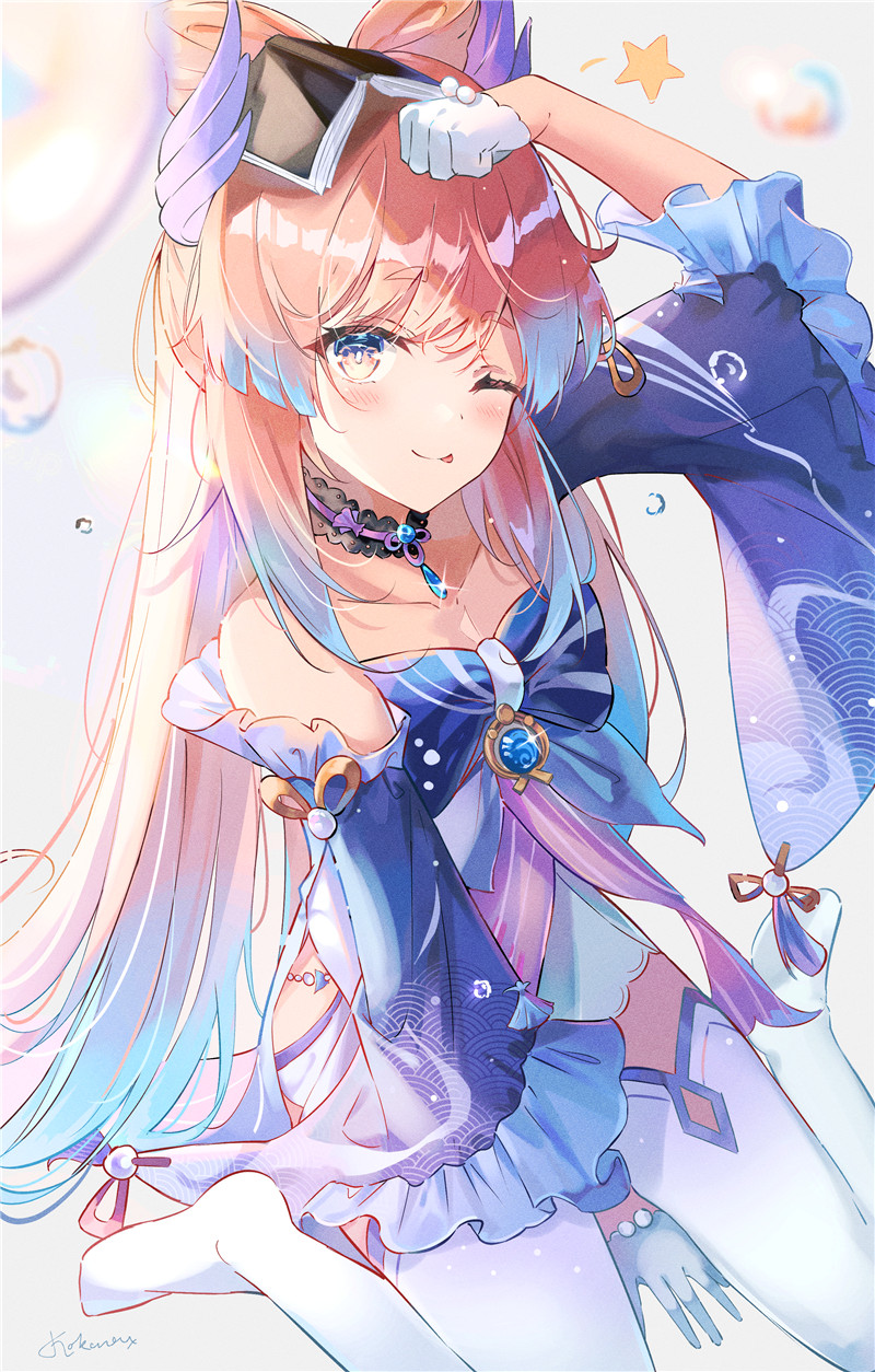 原神珊瑚宫心海图集高清壁纸原画插画游戏二创图片素材美术资料