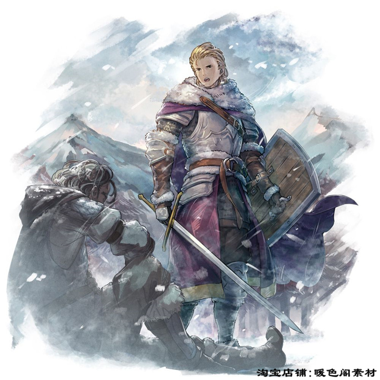 游戏八方旅人美术设定集资料画集原画插画角色立绘图片画册素材