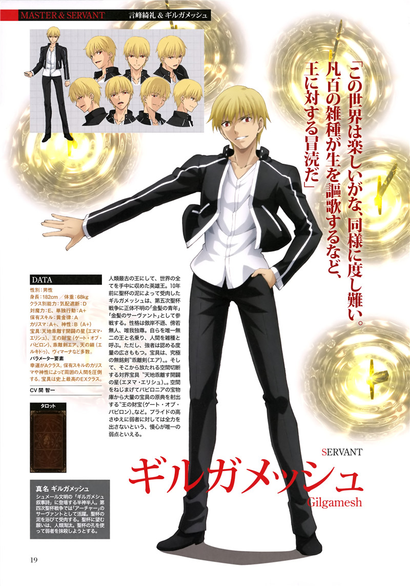 FSN设定集Fate系列UBW无限剑制人物角色设定资料集官方线稿原画集