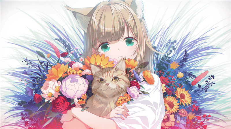 动漫日系插画猫与少女图集原画壁纸CG图片素材 美术绘画参考资料(二期更新)[2161P-5.52G]