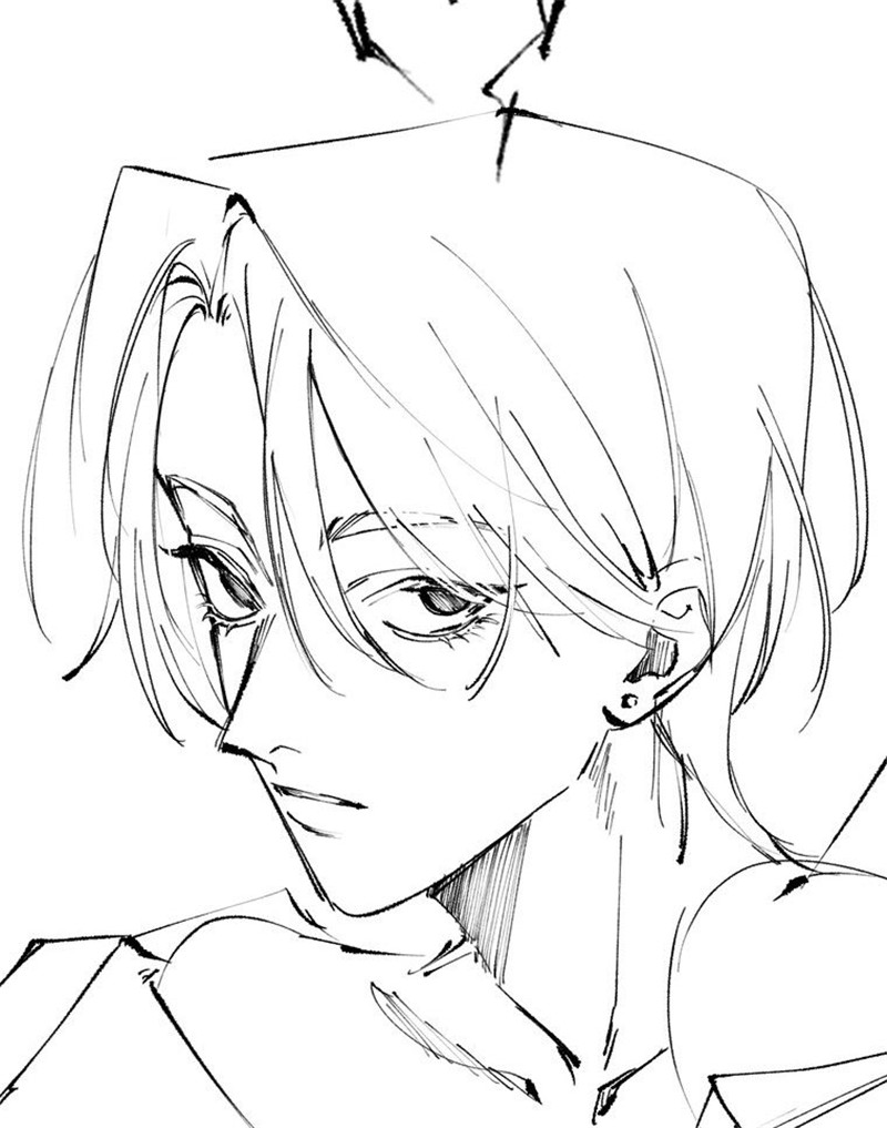 画师似度寝痞帅少年原画速写线稿原稿插画美术绘画临摹图片素材[737P-284M]