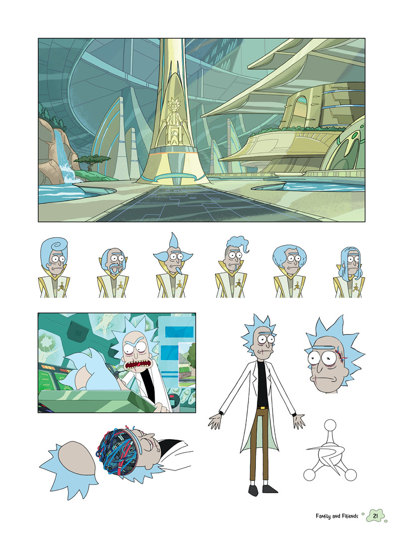 动漫卡通瑞克和莫蒂人物角色物品场景设定集资料设计线稿图片素材(二期更新)[420P-752M]