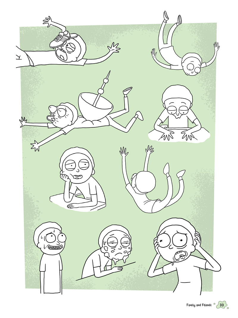 动漫卡通瑞克和莫蒂人物角色物品场景设定集资料设计线稿图片素材(二期更新)[420P-752M]