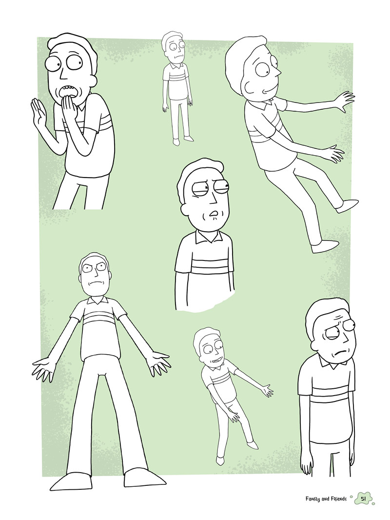 动漫卡通瑞克和莫蒂人物角色物品场景设定集资料设计线稿图片素材(二期更新)[420P-752M]