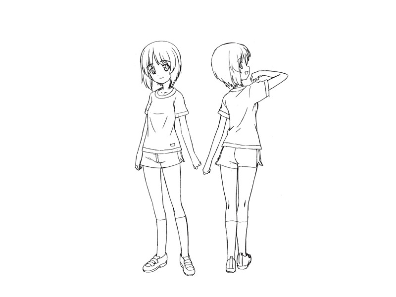 少女与战车设定集画集原稿线稿角色三视图战车设计参考图片素材[886P-1.41G]