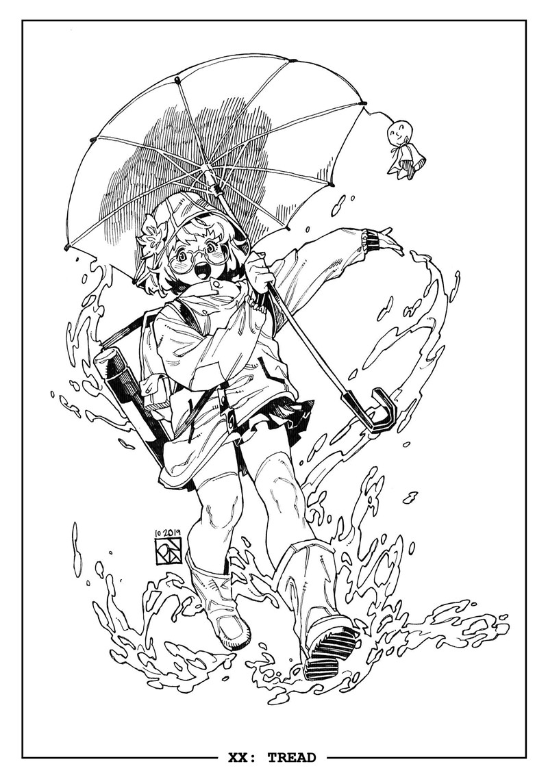 画师ポチャン速写作品素材合集原画插画卡通绘画临摹线稿图片素材(二期更新)[831P-462M]