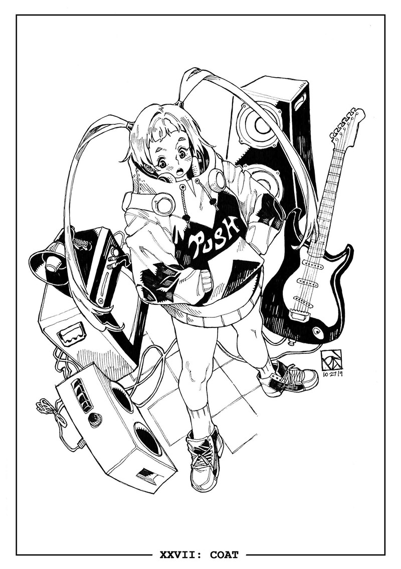 画师ポチャン速写作品素材合集原画插画卡通绘画临摹线稿图片素材(二期更新)[831P-462M]