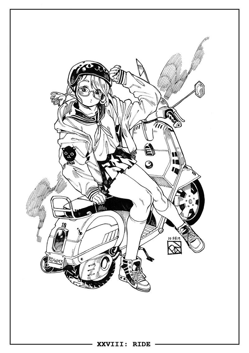 画师ポチャン速写作品素材合集原画插画卡通绘画临摹线稿图片素材(二期更新)[831P-462M]