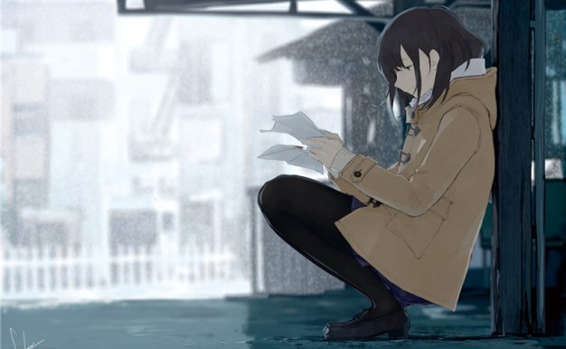 动漫日系插画哭泣/流泪/泣颜少女主题图包合集_持续更新中