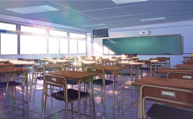 日系动漫游戏班级教室校园场景图包素材合集[ACG图包网]