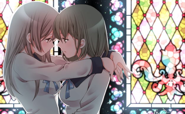 [3.58G]动漫插画精美教堂玻璃宗教元素花窗玻璃场景图包合集_持续更新中