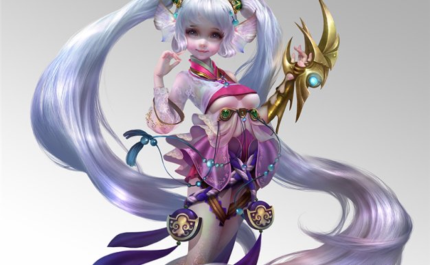 [160M]Q版可爱古风美少女游戏原画插画CG设计参考素材图包[ACG图包网]