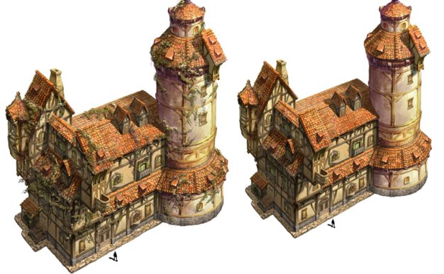 韩国概念设计师KKS游戏场景建筑设计原画手绘线稿素材 美术资料