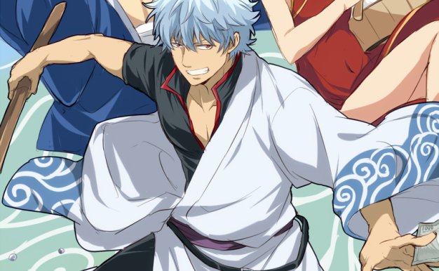 [988M]动漫银魂角色坂田银时P站同人图集原画插画线稿壁纸图片美术素材