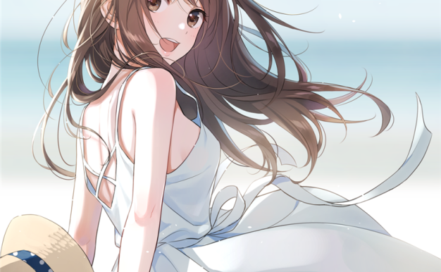 [1.93G]动漫清纯白色连衣裙少女图集画册原画插画壁纸图片素材 美术资料_持续更新