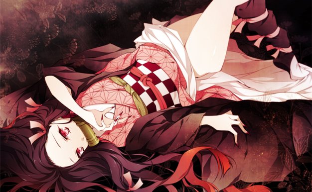 动漫鬼灭之刃角色灶门祢豆子同人图集原画插画线稿壁纸 图片素材