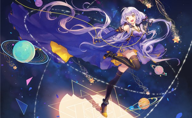 [1.87G]V家虚拟歌姬星尘P站同人图集原画插画CG线稿壁纸图片素材美术资料